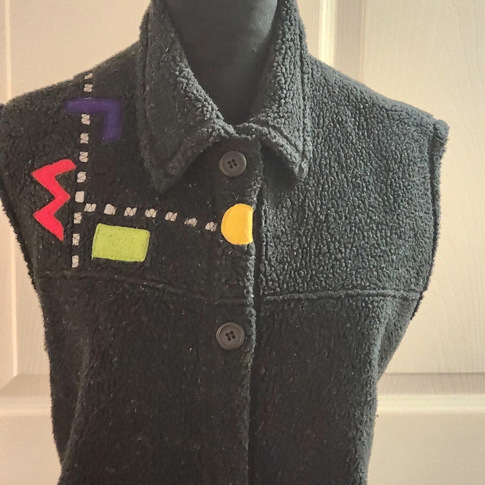 Women's Vintage Vest by Canvasback's CB Wraps in Black size Medium - Picture 4 of 13